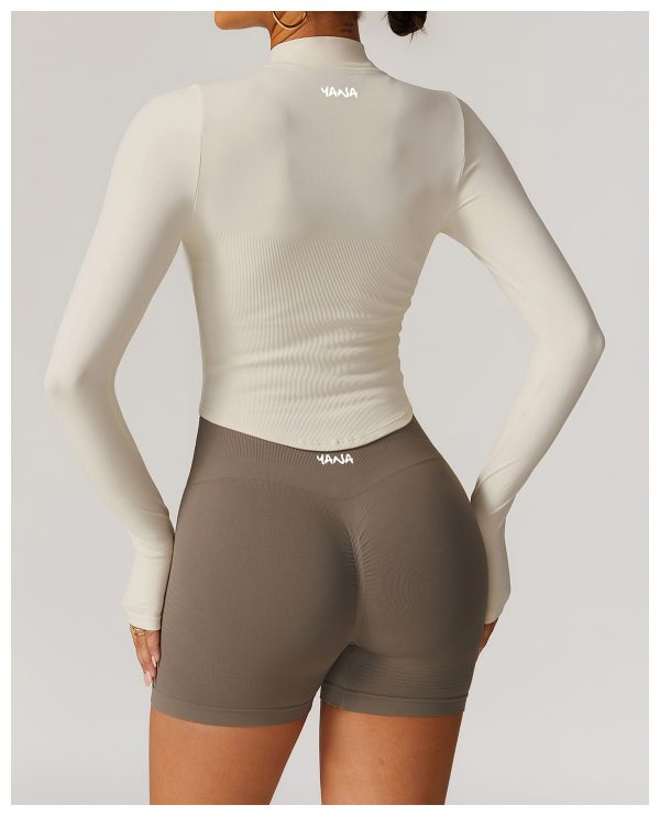 Seamless Full Zip Jacket White - Image 2