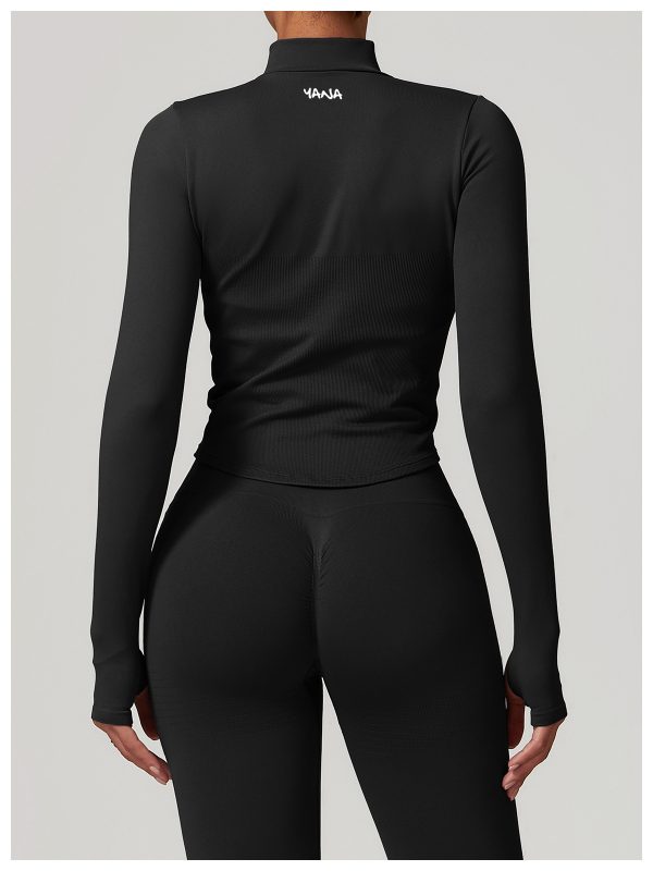 Seamless Full zip Jacket Black - Image 8