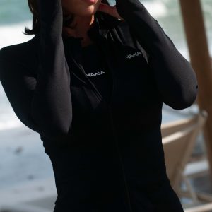 Seamless Full zip Jacket Black
