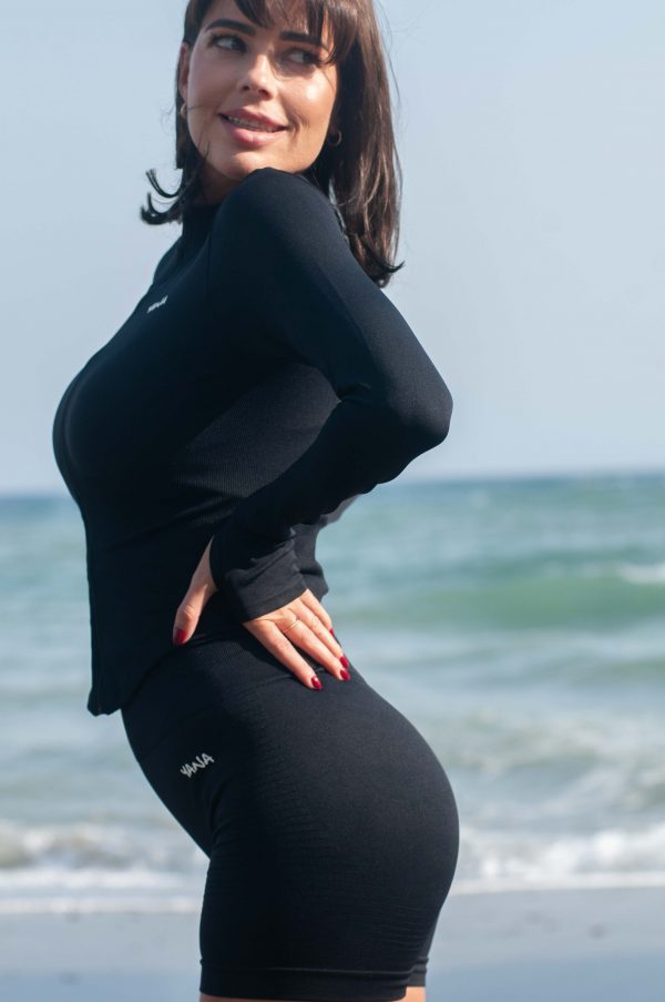 Seamless Full zip Jacket Black - Image 3
