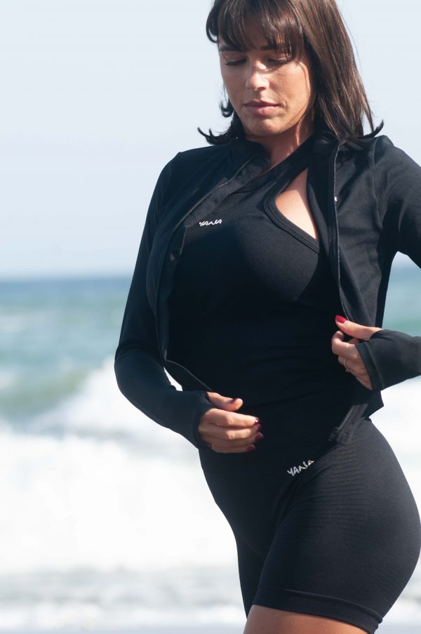 Seamless Full zip Jacket Black - Image 5
