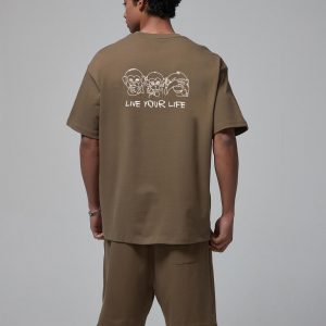 Men's regular brown shirt