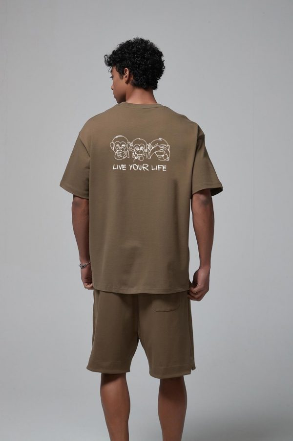 Men's regular brown shirt